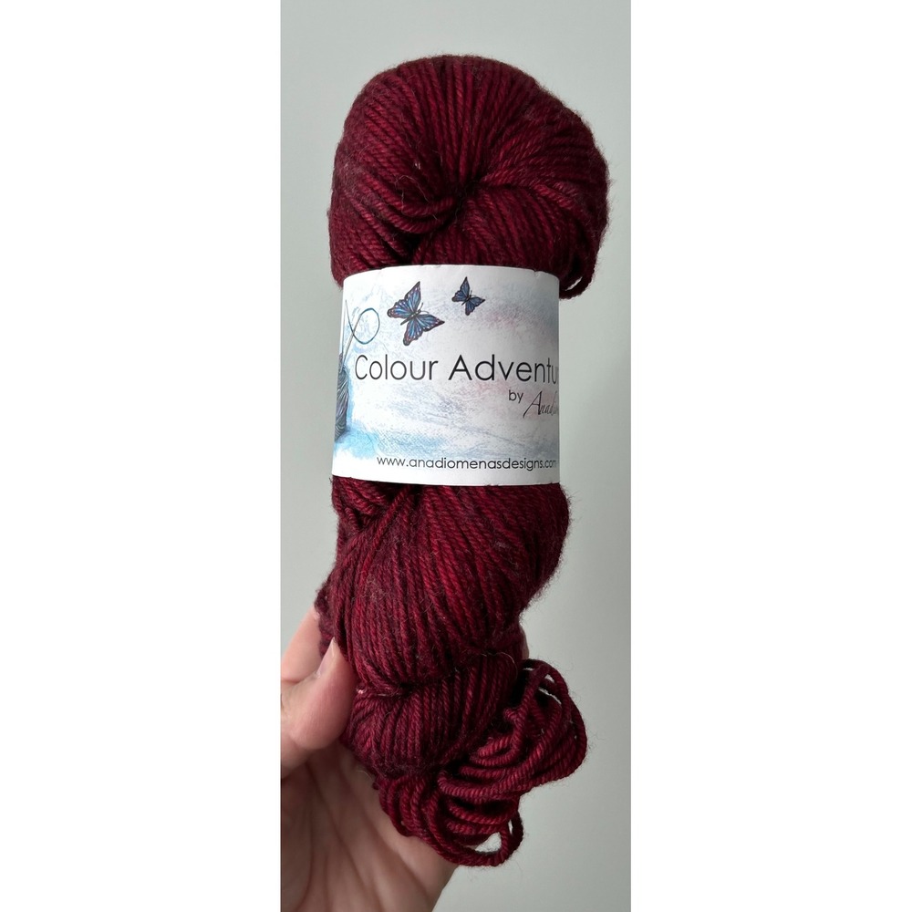 Colour Adventures Exquisite Aran Yarn Sour Cherry Merino Cashmere Silk 200Y